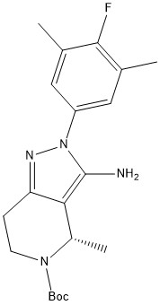 (S)-3-氨基-2-(4-氟-3,5-二甲基苯基)-4-甲基-2,4,6,7-四氫-5H-吡唑并[4,3-C]吡啶-5-羧酸叔丁酯